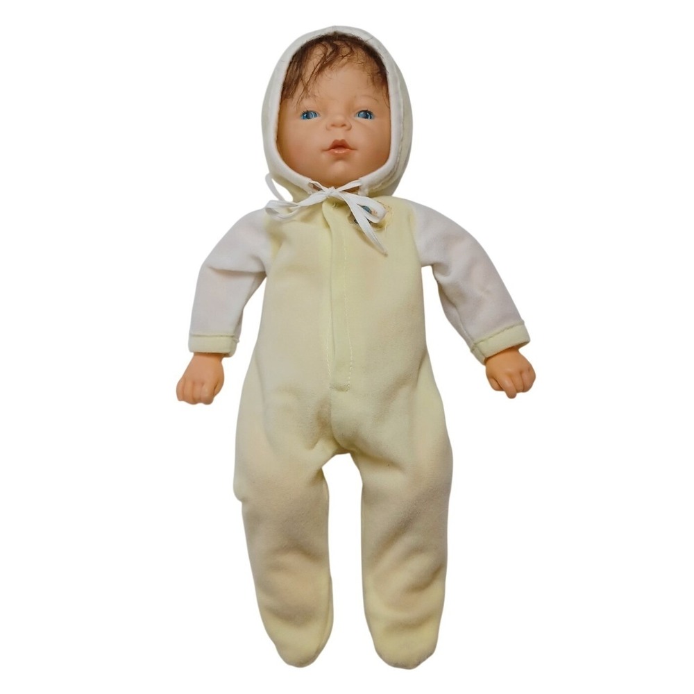 Vintage 1979  Mattel Love 'N Touch Baby Doll - Original Yellow Sleeper - 13"